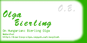 olga bierling business card